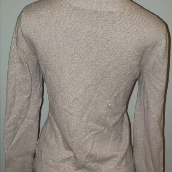 346 Brooks Brothers Scoop Neck Pullover Sweater Mettalic Blush Size S - Picture 4 of 6